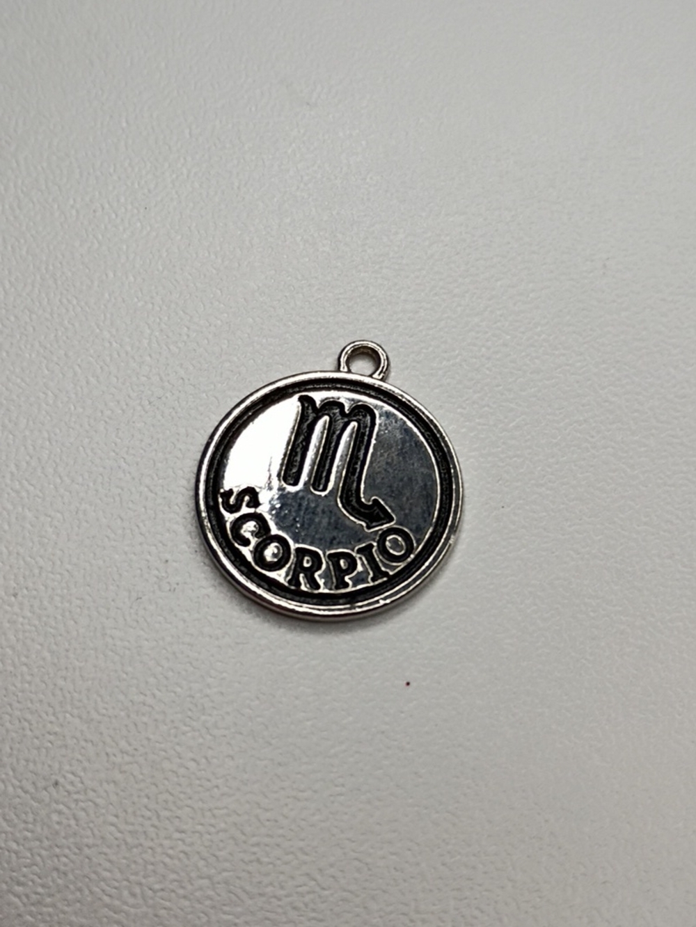 Scorpio Zodiac Medallion Pendant - Silver Tone
